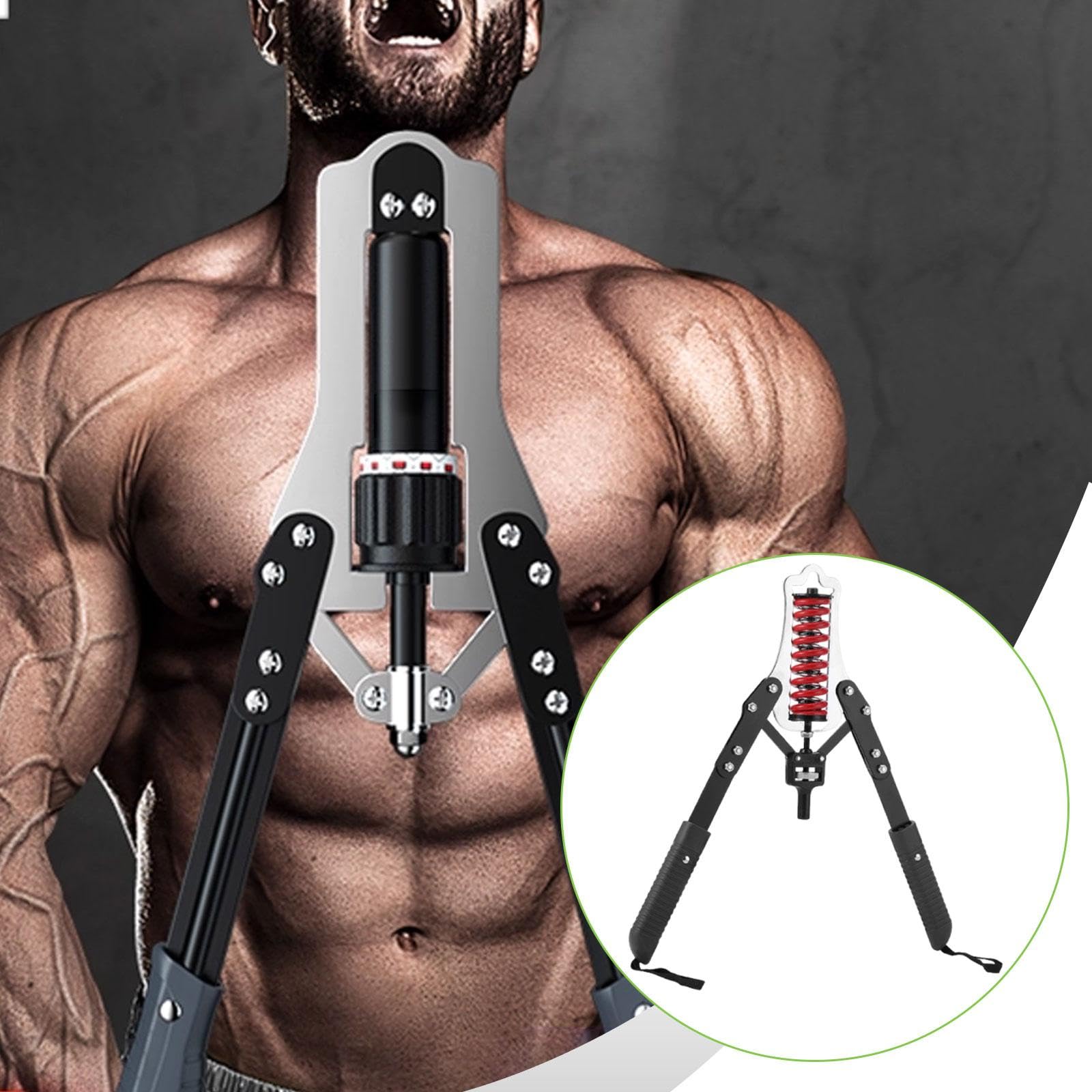 Arm Strength Bar con Molla Doppia in Acciaio al Carbonio Espansore Regolabile per Petto E Braccia Impugnatura Sicura Adatto per Uso Domestico Esercizi, Doppia Molla
