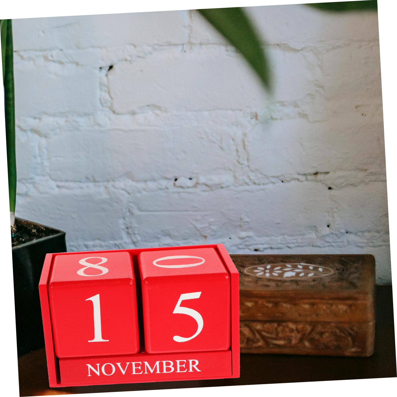 TEHAUX 3piezas Calendario Perpetuo De Mesa De Estilo Europeo Decoración De Oficina y Hogar Calendario De Bloques De Creativo Accesorio De Escritorio Elegante Para Cafés y Restaurantes