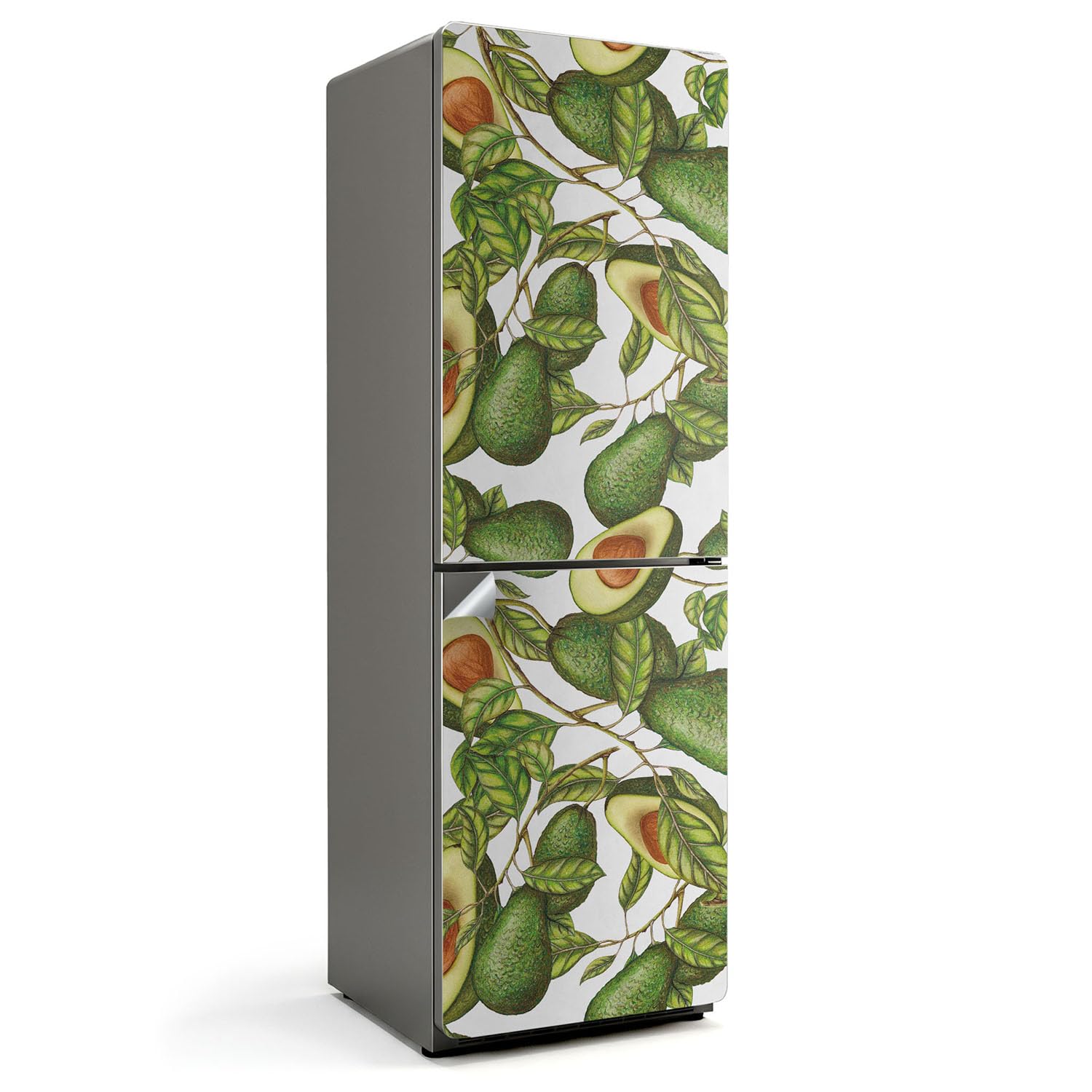 Autocollant frigo avocat 60x190 cm pour déco cuisine fraîche