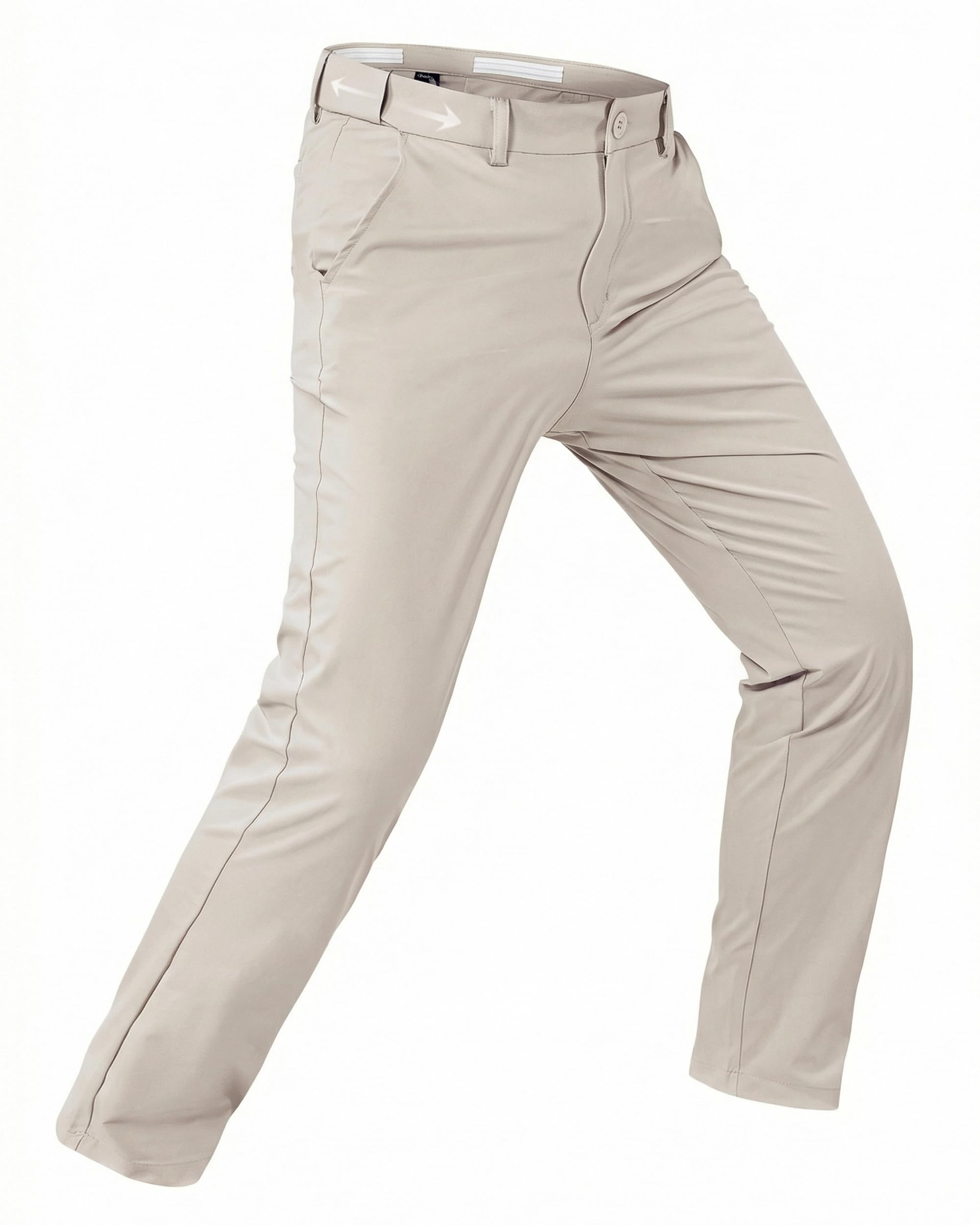 Rapoo Mens Stretch Golf Pants Elastic Waist Slim Fit Slacks Lightweight Quik Dry Trousers Casual Dress Work Pants