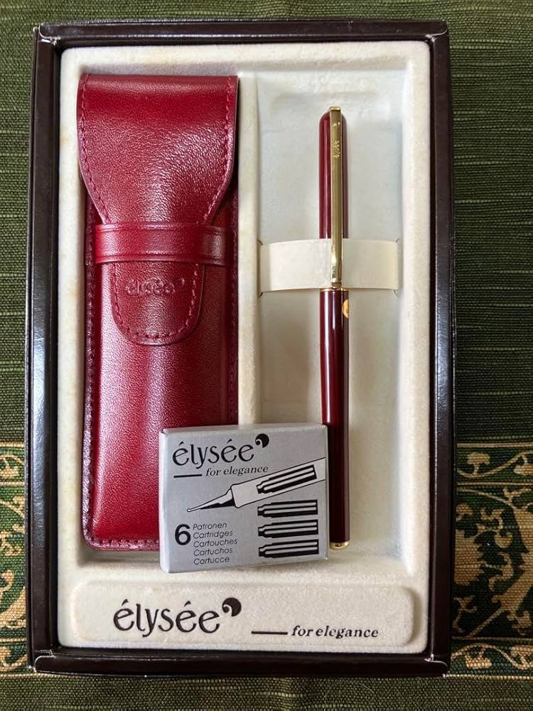 Amazon | エリーゼ万年筆 ドイツ製 革ケースつき レトロ文具