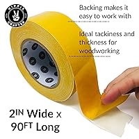 Vista 2 de HIPPIE CRAFTER Cinta de doble cara para carpintería, cinta de carpintería resistente de 2 pulgadas de ancho para máquinas CNC y plantillas