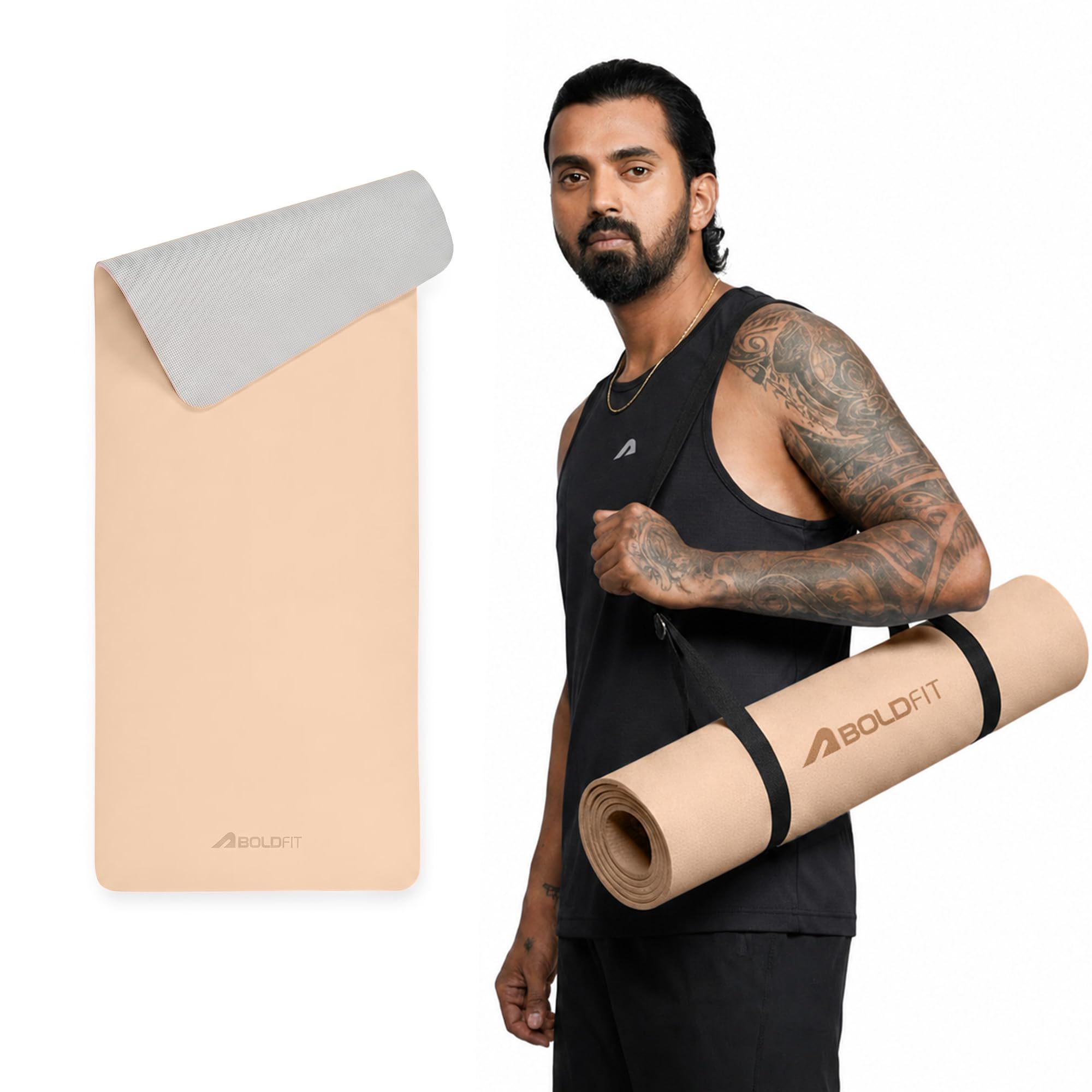 Boldfit Yoga Mat for Women & Men 6mm Alignment TPE Rubber Material Extra Thick Exercise Yoga Mats for Men for Workout at Home Fitness Exercise Mats Anti Skid Gym Mat-picture-8