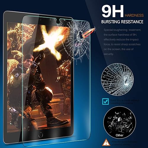 Miniatura 4 de Paquete de 3 protectores de pantalla para iPad de 9 generación de 10.2 pulgadas, iPad de 87 generación, vidrio templado para iPad 9 8 7