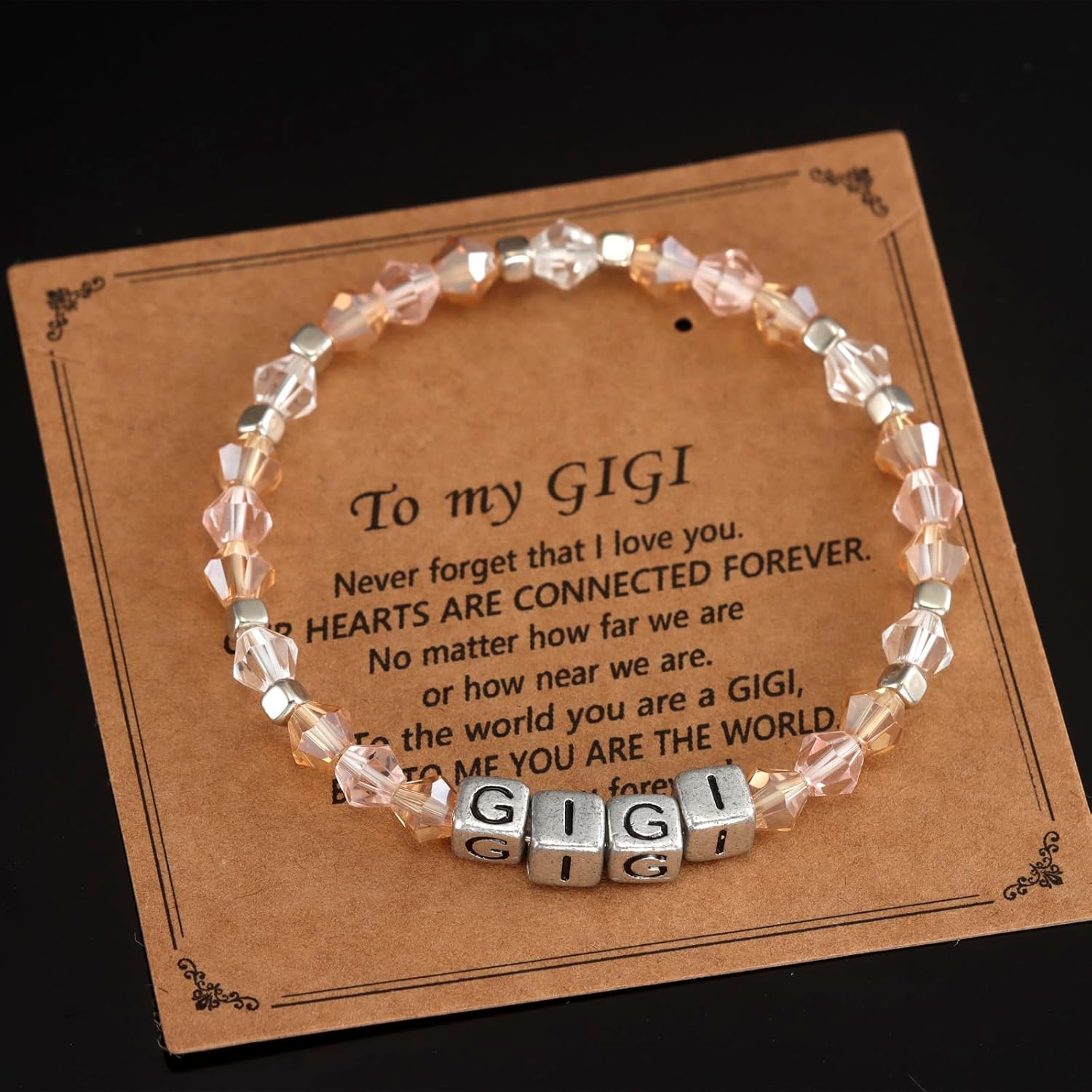 Kivosliviz Gigi Gifts for Women Jewelry Grandson Grandchildren Mothers Day Gigi Bracelet for Grandma - Image 2