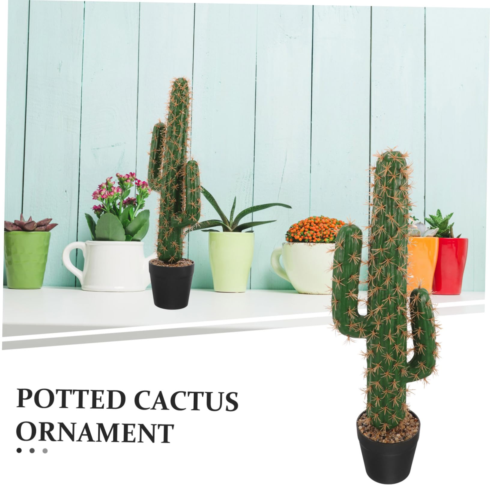 Faux cactus avec pots, bonsaï, décoration en pot, plantes grasses, figurines décoratives en plastique