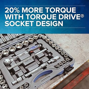 JET 1/2 Inch Drive Socket Wrench Set - SAE & Metric 6 Point