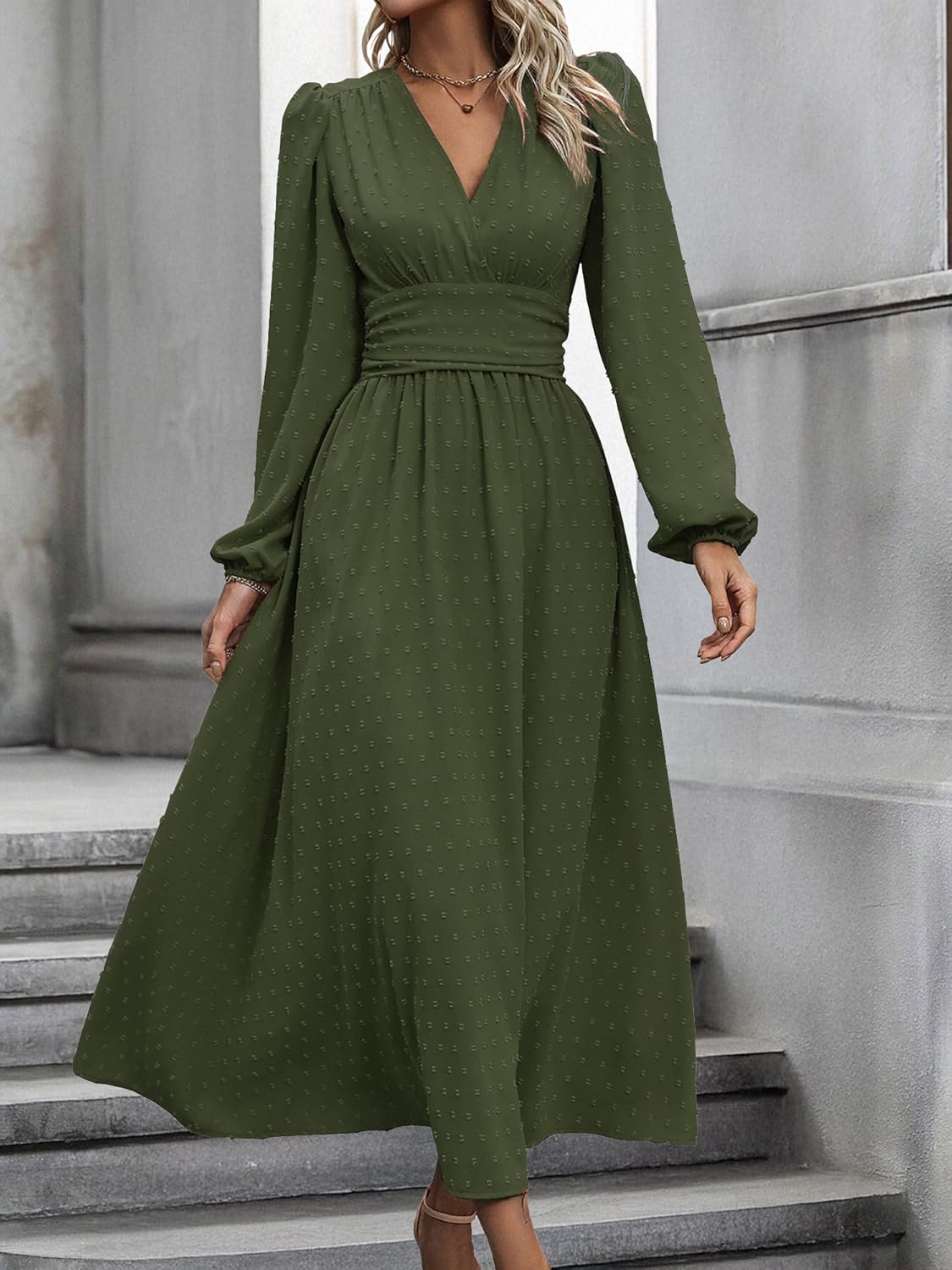 Womens Long Sleeve Dresses Maxi Wedding Guest Dresses - Image 2