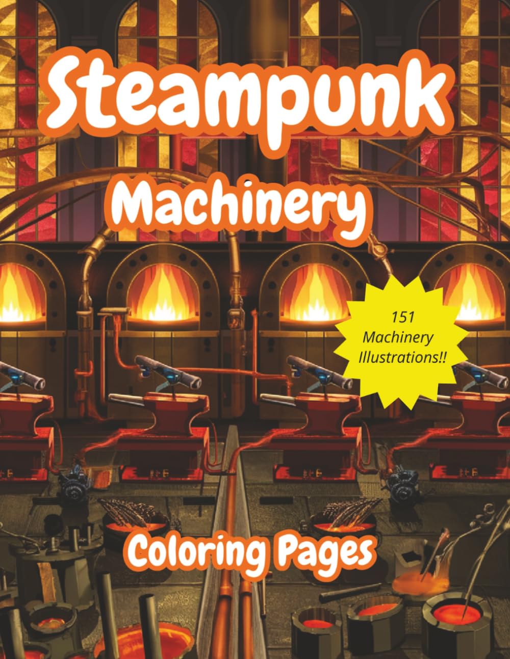 Steampunk Machinery Coloring Pages