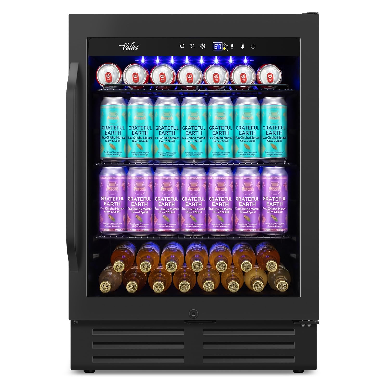 Velivi 24 Black Beverage Refrigerator Cooler