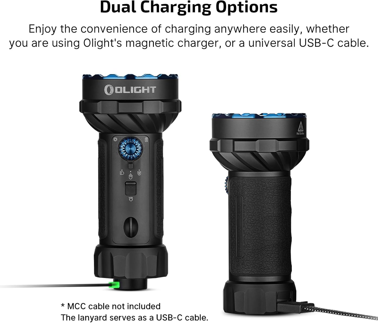 OLIGHT Marauder Mini 2 Bright Flashlight 10,000 Lumen with 750 Meters Beam Distance, Rechargeable Light with Dual Charging & 5 Lighting Modes for Outdoor, Camping, Emergencies (Black)