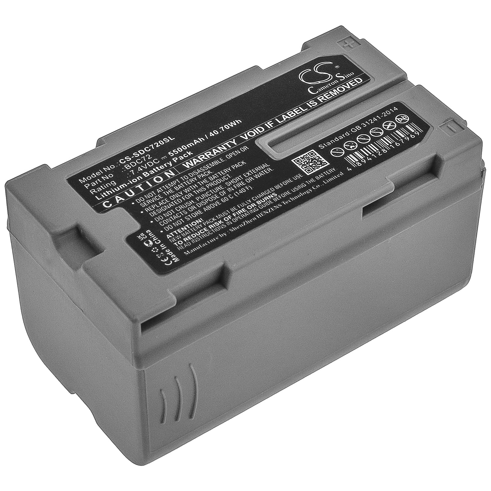 Zenander 7.4V BDC72 Battery Replacement for Sokkia Pipe Laser TP-L6 3D Layout Navigator LN-150