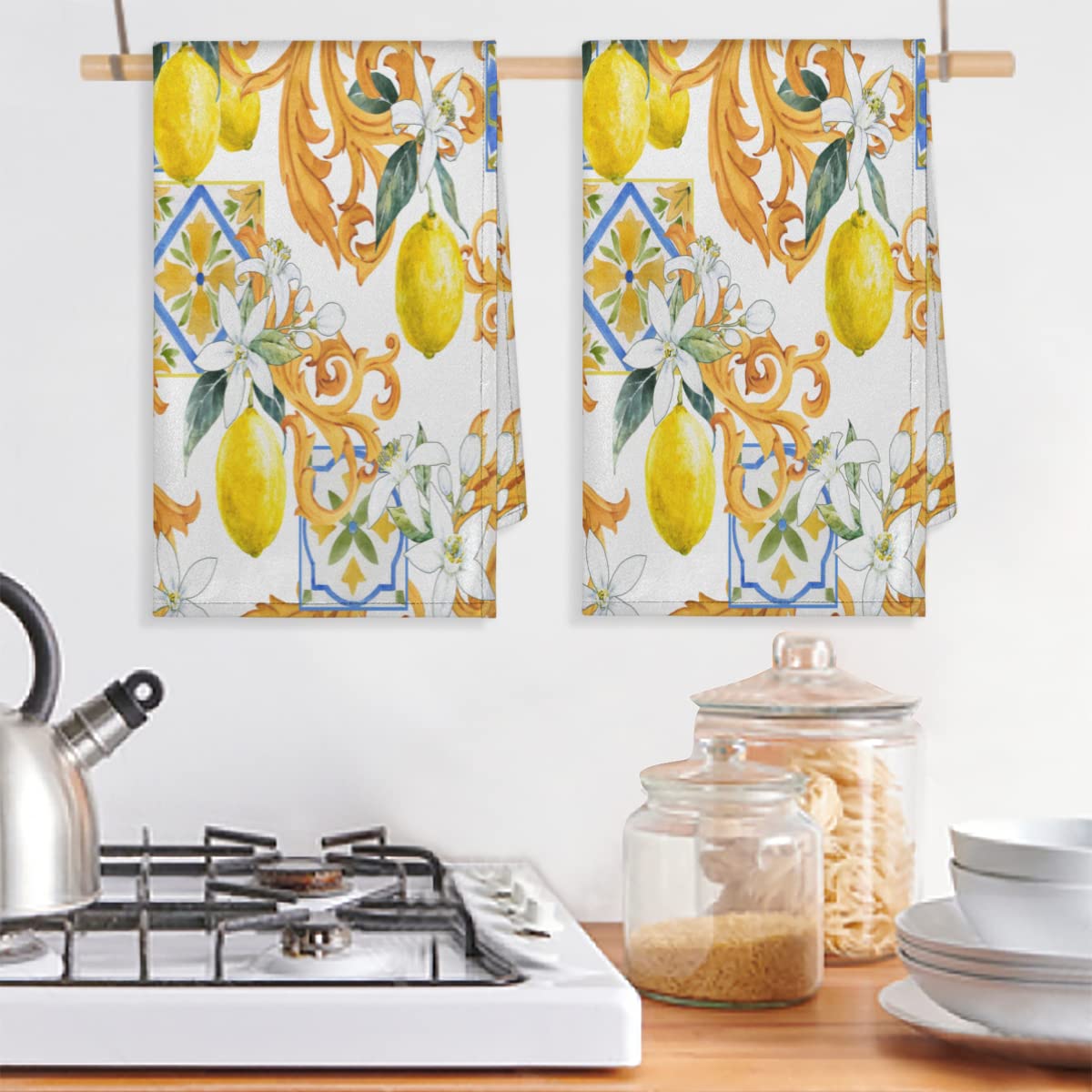 Strofinacci da cucina decorati in stile cinese, strofinacci da cucina