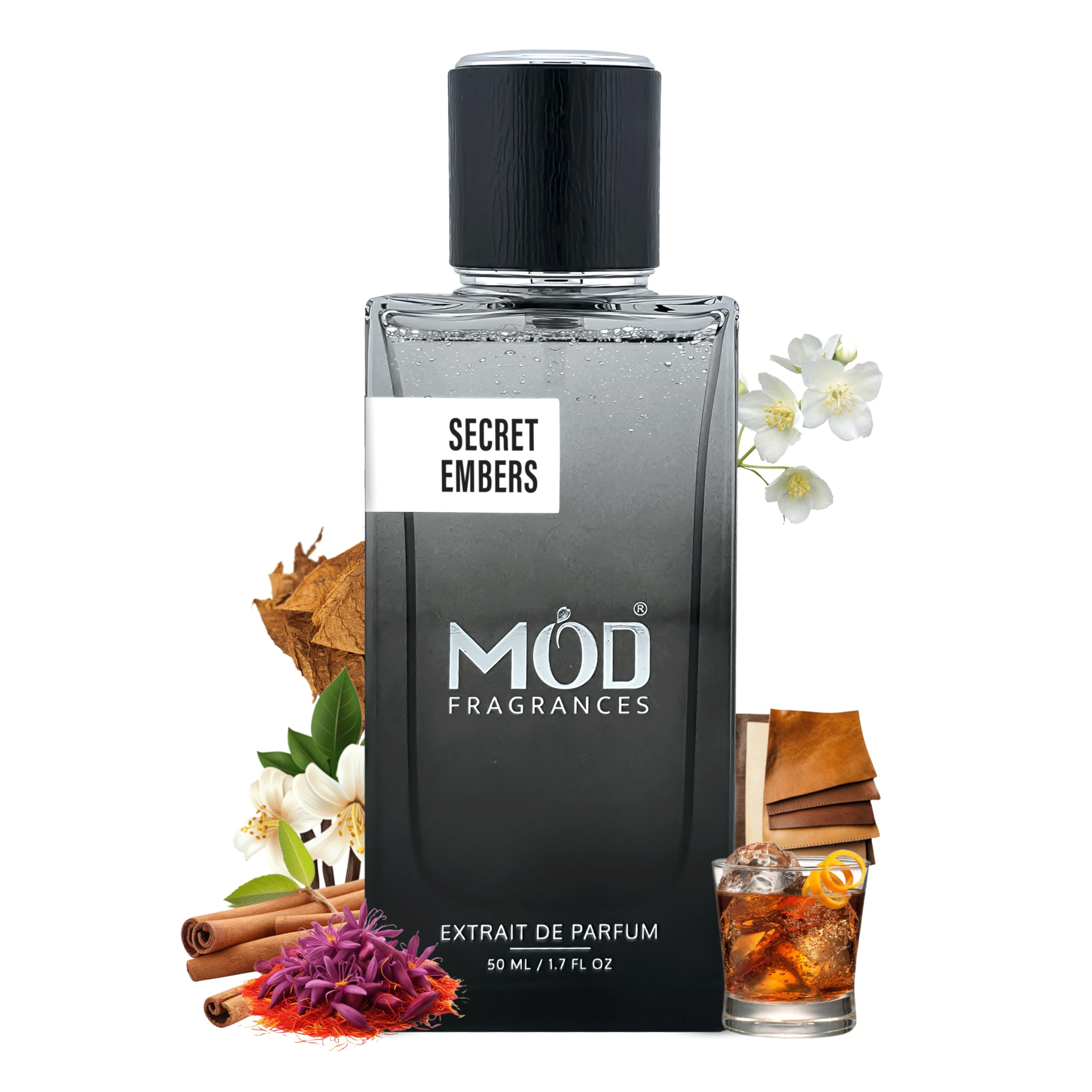 Mod Fragrances Secret Embers Perfume For Women and Men - Inspired By Side Effect Perfume Dupe Long Lasting Amber Spicy Unisex Fragrance Extrait De Parfum 50ml