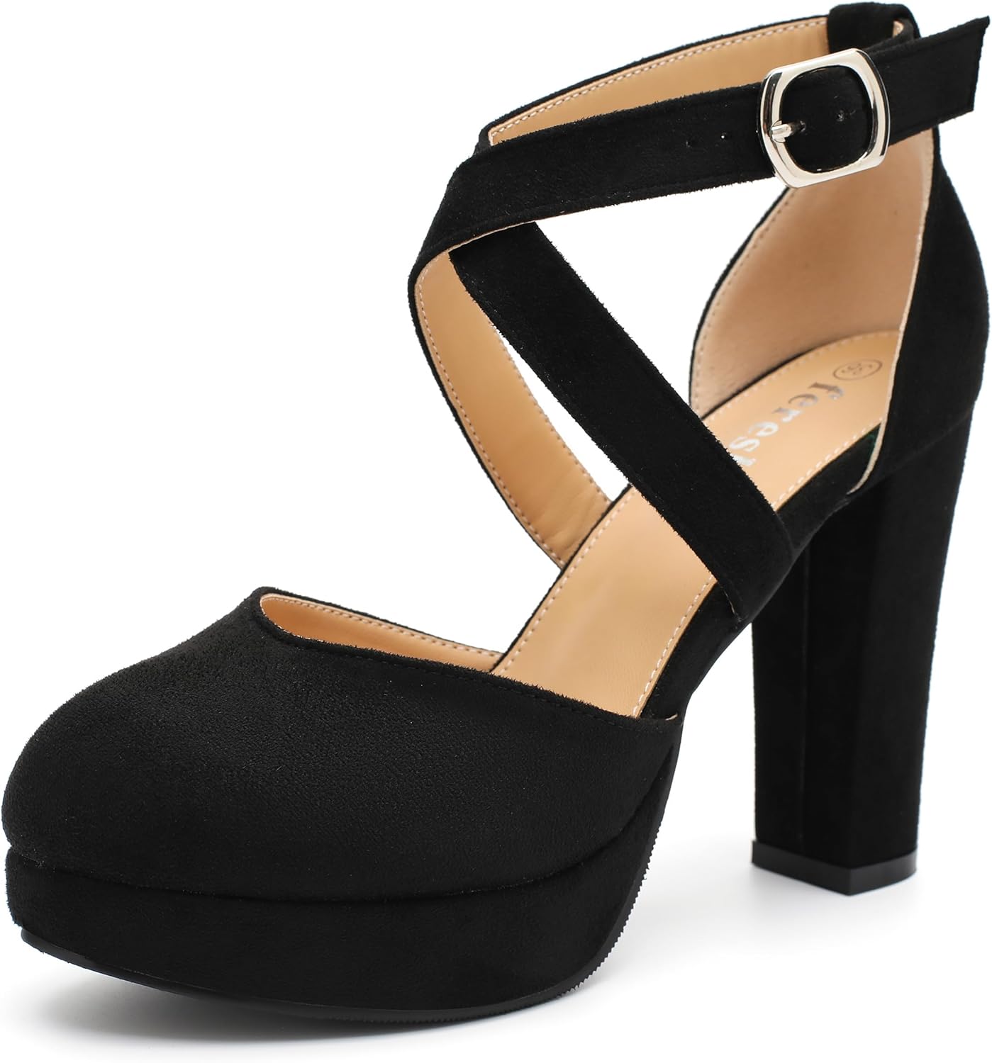 fereshte Women's Chunky Heel - Comfortable Dress Shoes