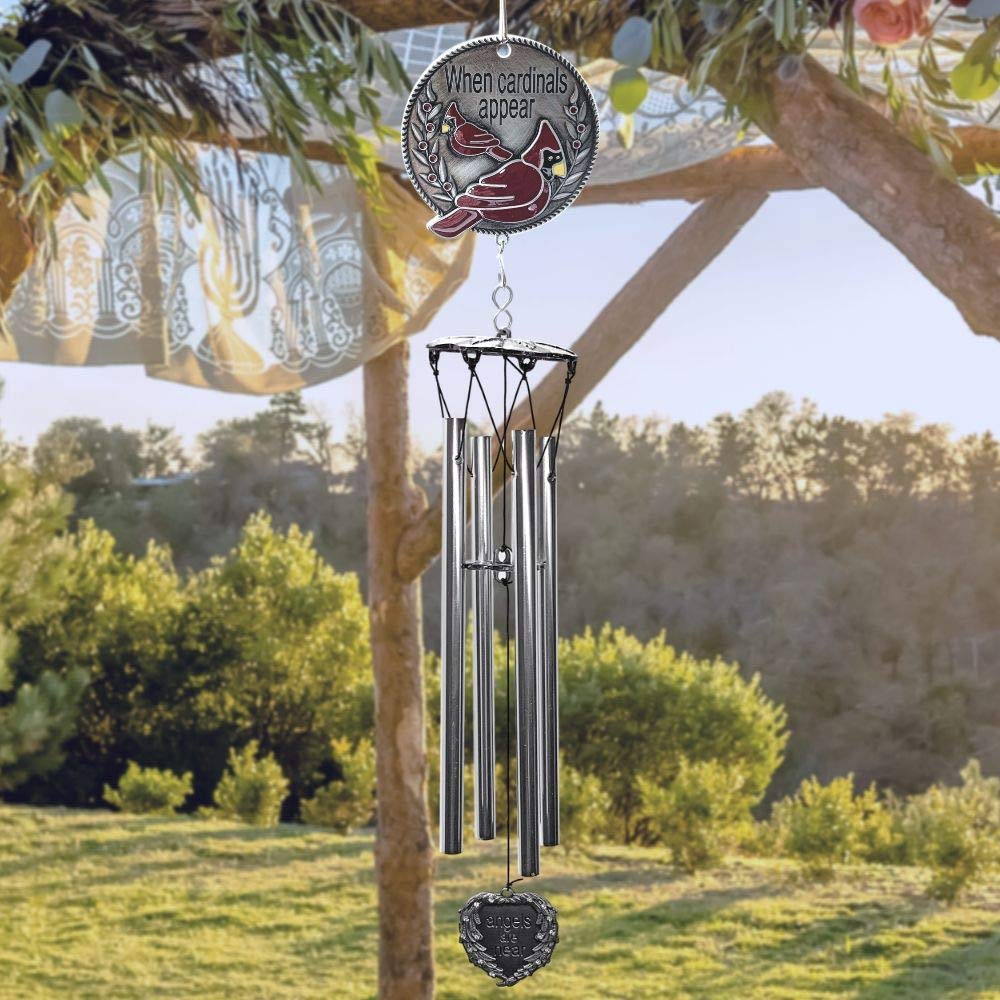 BANBERRY DESIGNS Memorial Wind Chimes When Cardinals Appear Angels