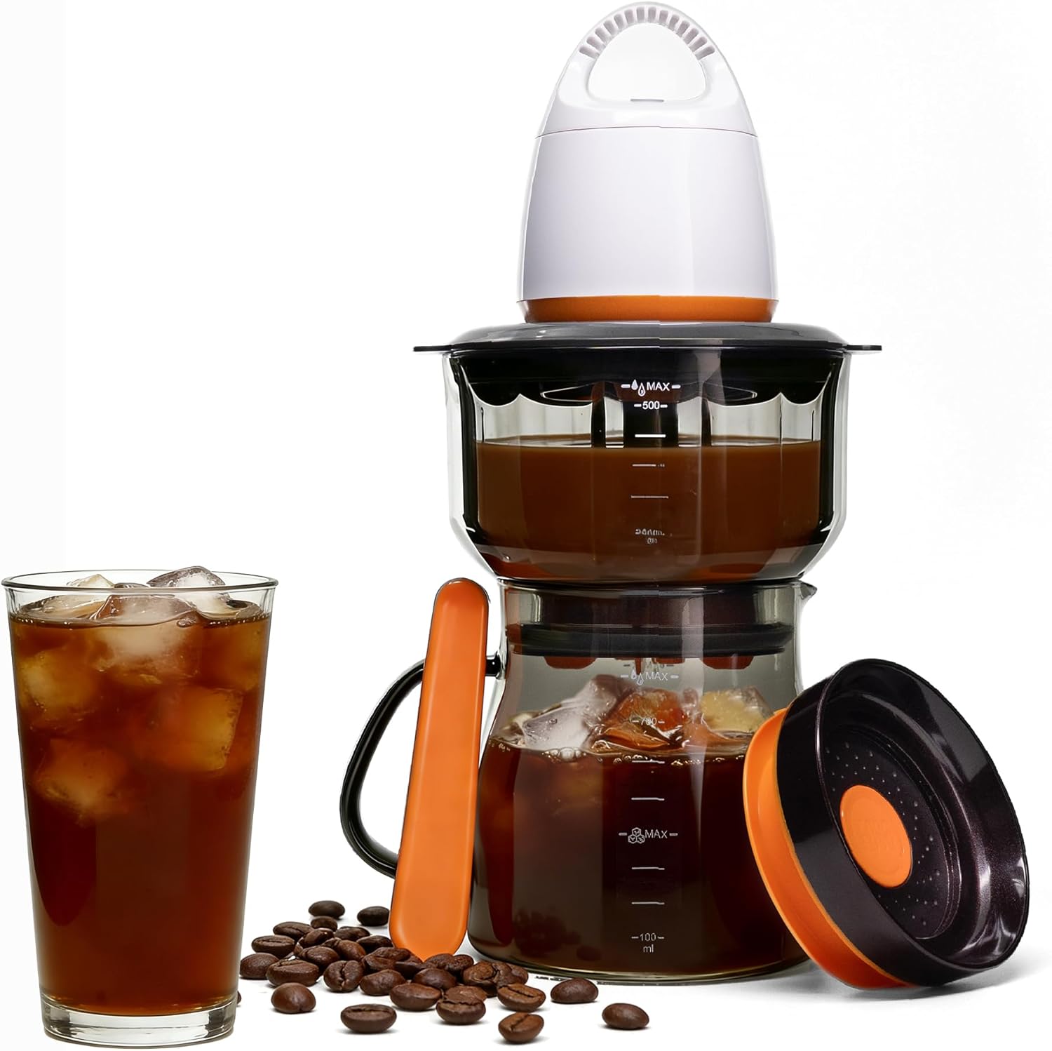 FOSA VacBrew - The Ultimate Hot & Cold Brew Vacuum Coffee Maker with Dual-Use Carafe + Vacuum Pump + SUS Mug