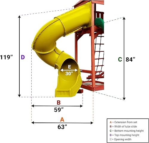 Miniatura 3 de Tobogán en tubo Swing-N-Slide Turbo, Amarillo