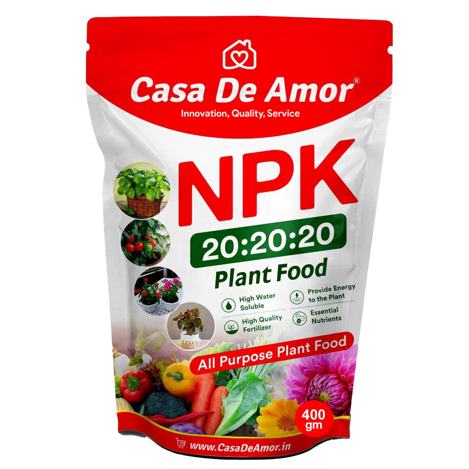 Casa De Amor Npk 20 20 20 Plant Food Powder For Gardening Complete Plant And Growth Boost And Flowering (400 Gm) (B09Y3C5X5T) Amazon Price History, Amazon Price Tracker