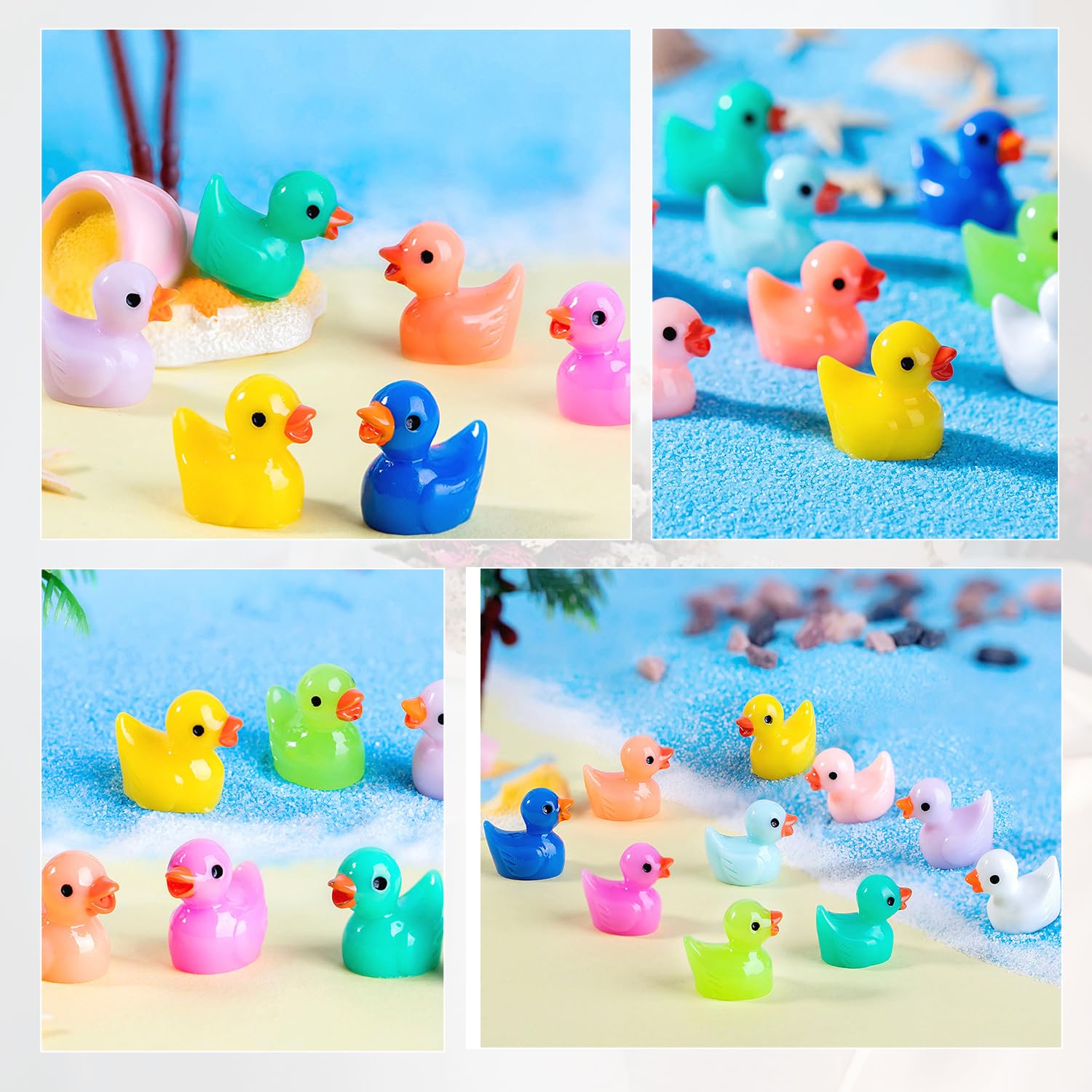 200 Stück Mini-Enten Aus Harz – Bunte Deko-Figuren Für Feengarten, Aquarium, Puppenhaus – Ca. 1,7 Cm