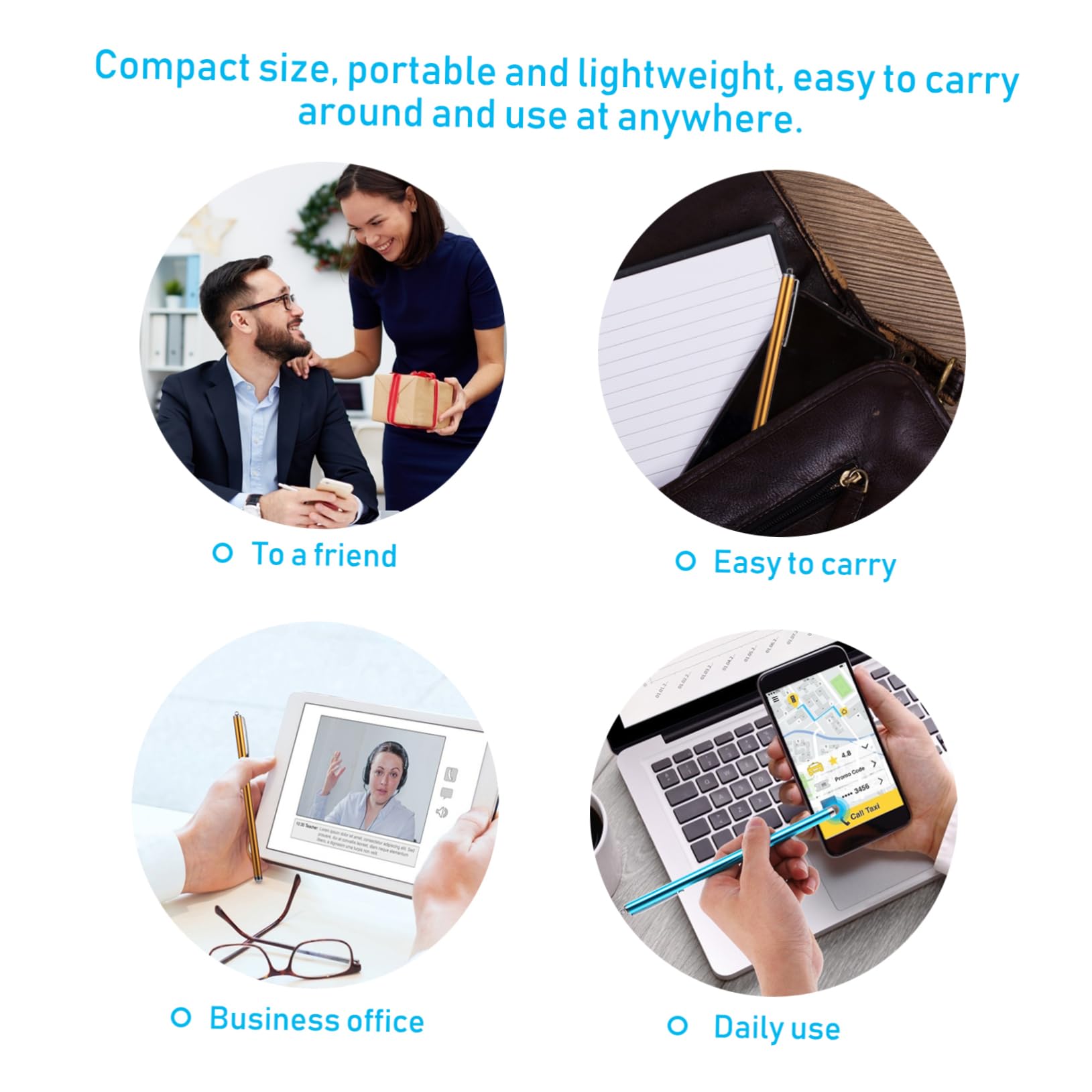 HOMSFOU 18pezzi Pennino Capacitivo Con Punte Per Tablet e Smartphone Sensibilità Elevata Resistente Alle Impronte Generosa Per Scrittura e Disegno