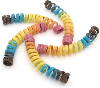 Glaciart One Felt Spring Cat Toy – 5 Pcs Soft Fuzzy Enrichment 100% Natural Wool Toy - Interactive Stretchable Play Cat Toy Set - Safe for Pets, Non-AZO Colored Dyes - 30” Long
