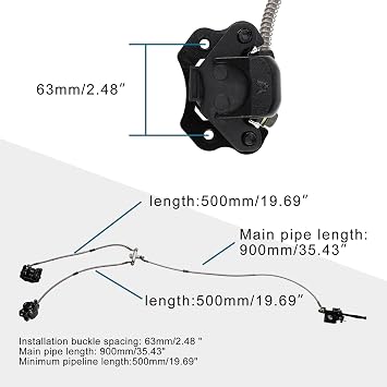 GOOFIT Front Disc Brake Master Cylinder Hydraulic Caliper Assembly Replacement for Chinese 110cc 125cc 150cc 200cc 250cc ATV Four Wheeler Buggy Quad Bike