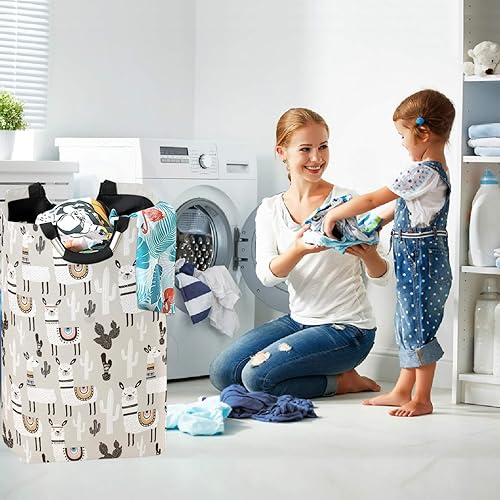 Miniatura 5 de Visesunny Llama Cactus - Cesta para la colada de gran capacidad, resistente al agua, tela Oxford para el dormitorio, baño, dormitorio, habitación de