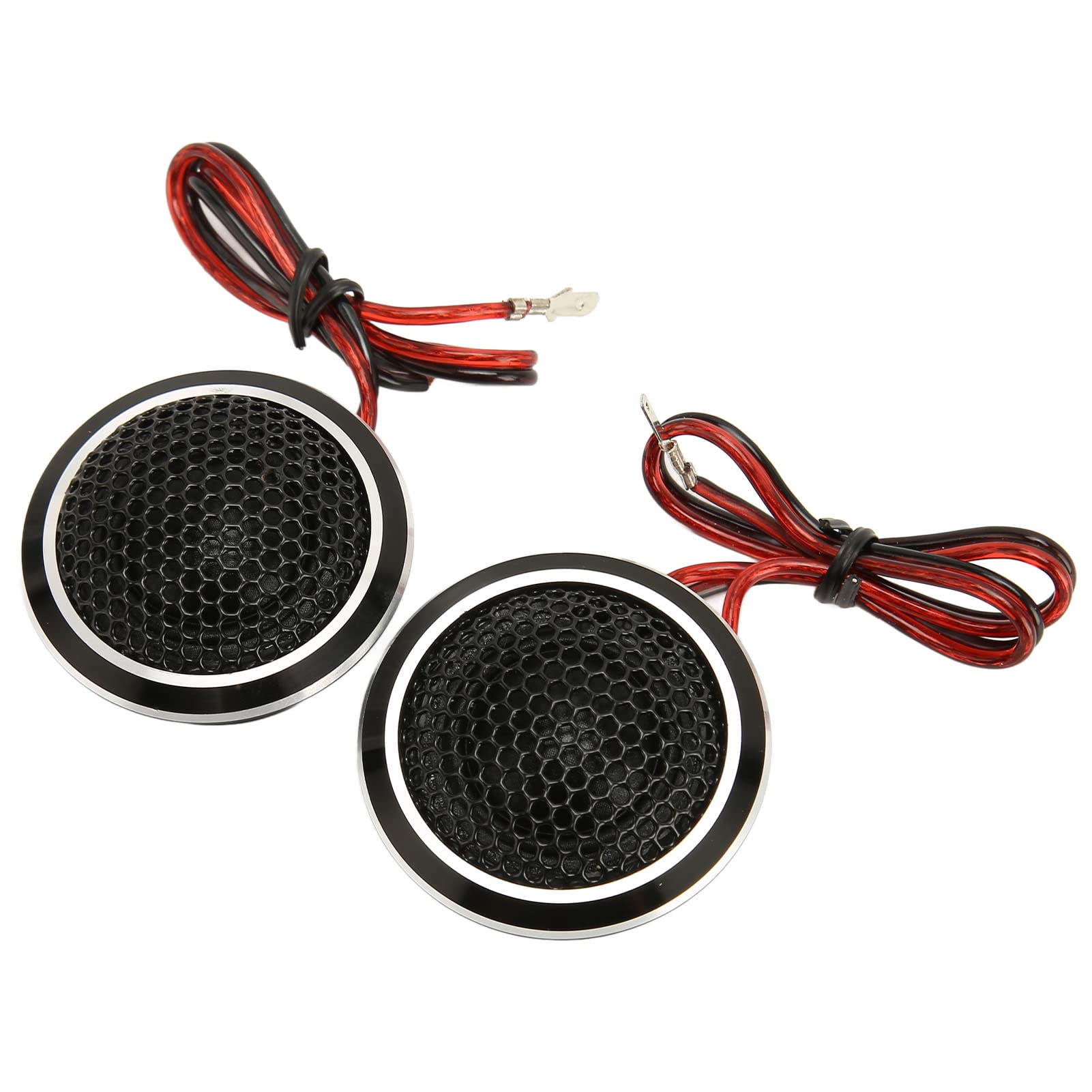 2 tweeters de Coche Negros de 0.984 in 150 W, tweeters de cúpula de Coche con Cuerpo de aleación de Aluminio, tweeters de Alta fidelidad de cúpula Suave para Audio de Coche,