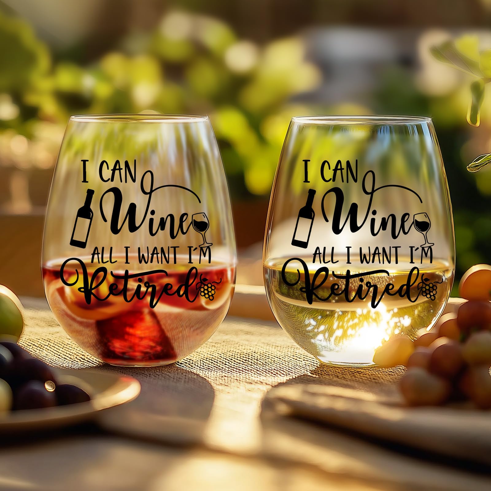 Copa de vino de regalo de jubilación para mujer, regalos humorísticos para mamá jubilada, tía, amiga, compañeros de trabajo, marido y padre, regalo ideal para los amantes del vino, copa de vino sin