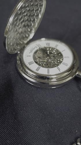 Mechanische EICHMÜLLER Skelett Taschenuhr + 2 Ketten - | , 99,00