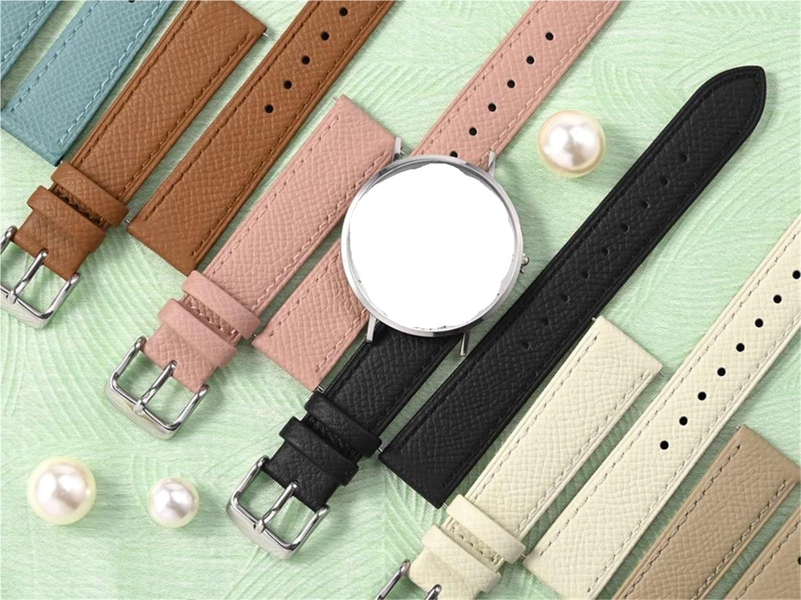 Bracelet de montre en cuir de rechange à dégagement rapide, unisexe