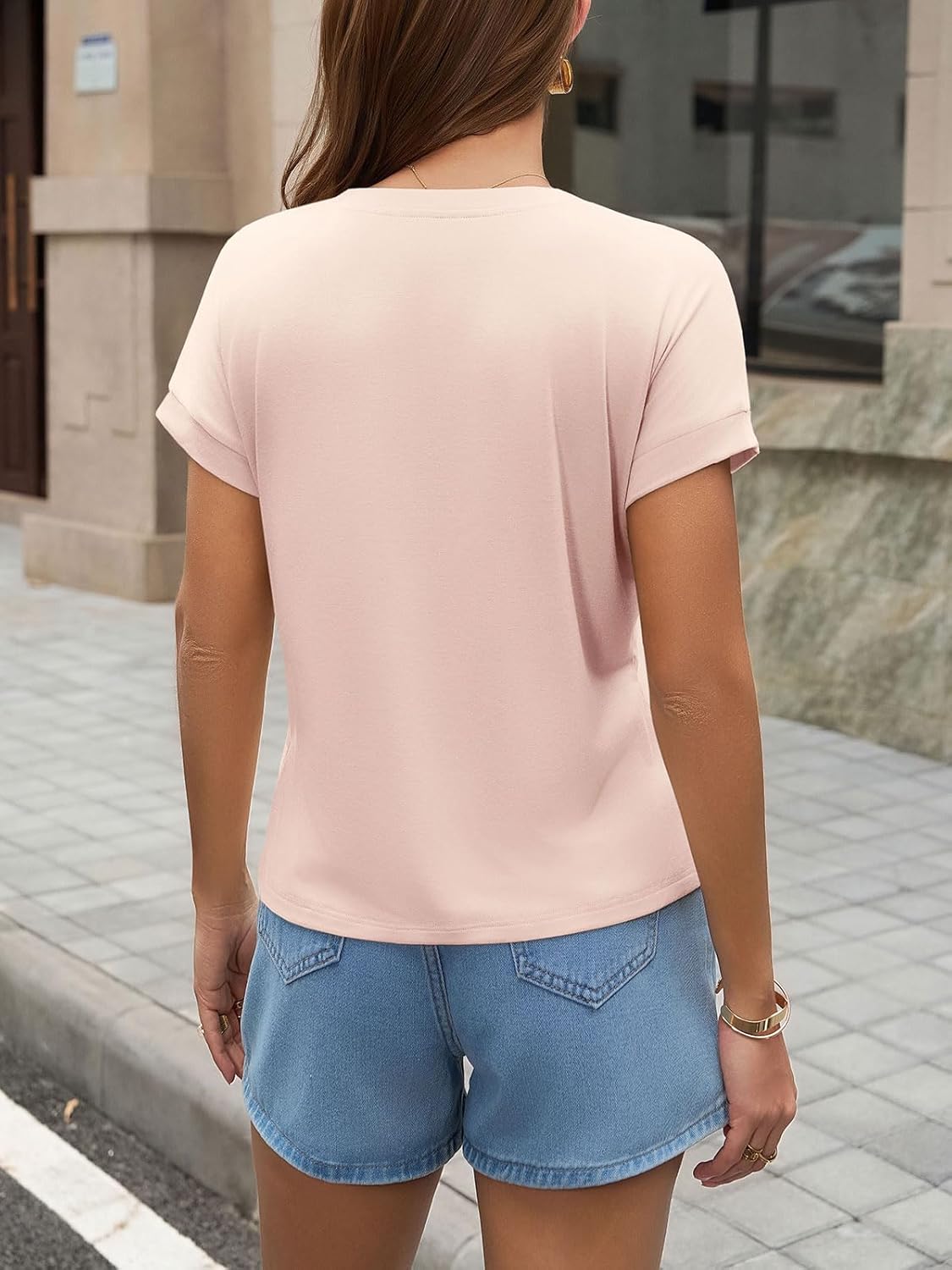 UNCLECAT Womens Crop Tops Cap Sleeve Cropped T Shirts Crewneck Loose Fit Short Sleeves Tees Summer Fashion Clothes - Image 3