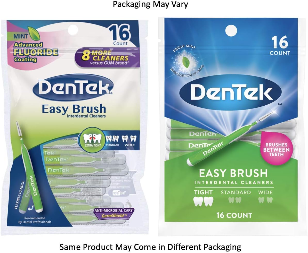 DenTek Easy Brush Interdental Cleaners, Brushes Between Teeth, Tight
