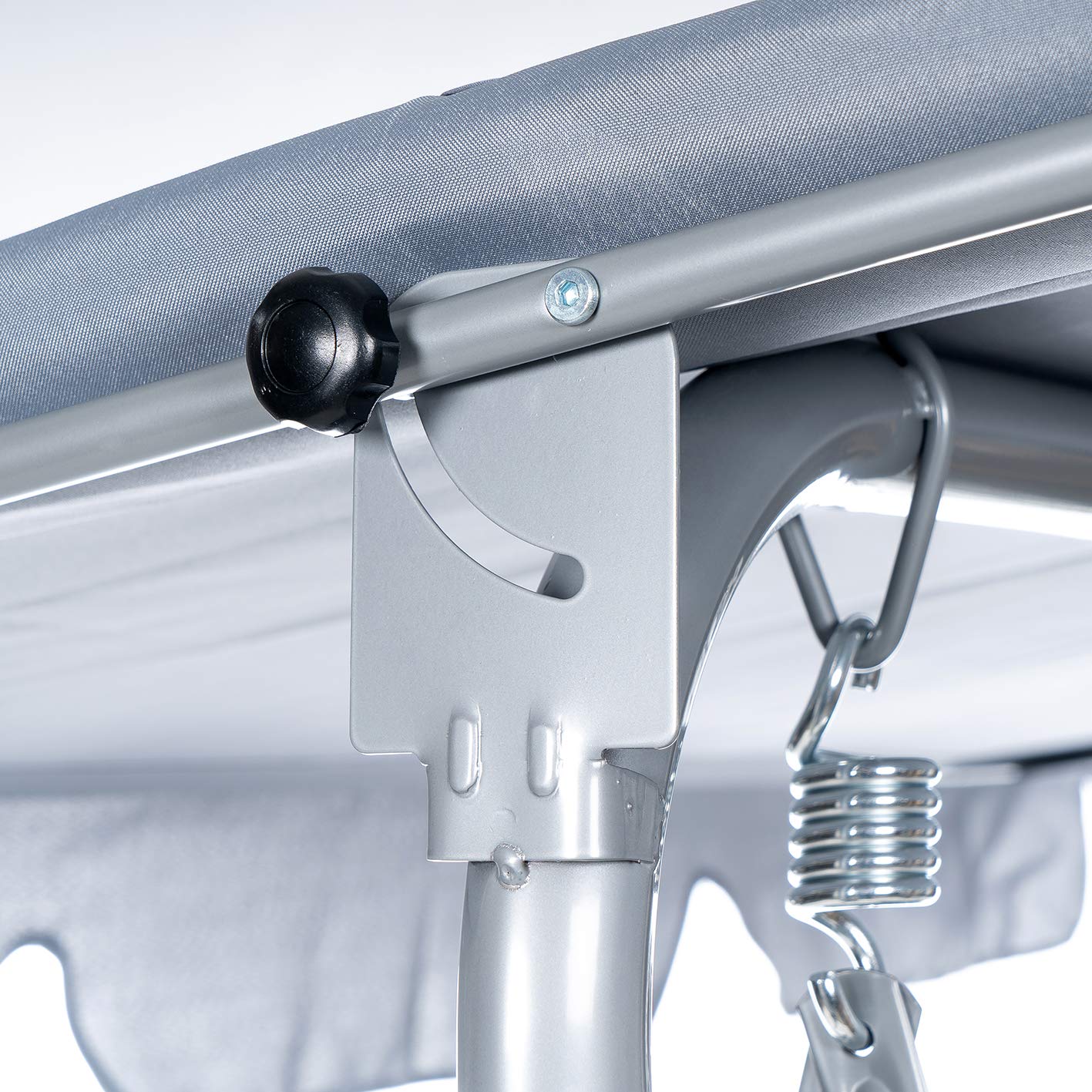 Hortan Dondolo Altalena 3 Posti Con Tetto Parasole Regolabile In Acciaio Impermeabile Per Giardino