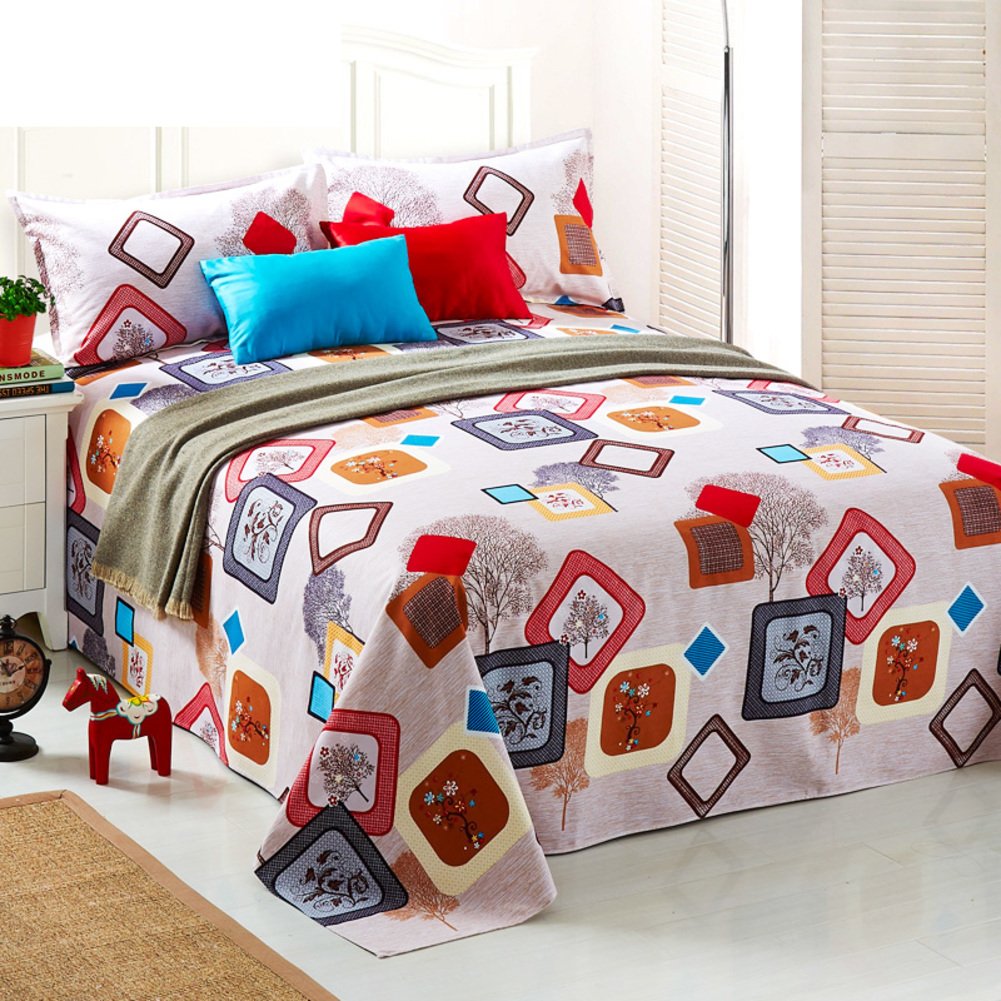 Drap en coton imprime fini les draps trop courts en 200x230cm