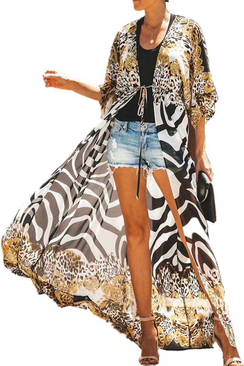 Dames Zomer Lange Kaftan Maxi Bohemian Jurk Strand Cover Up Gewaad Plus