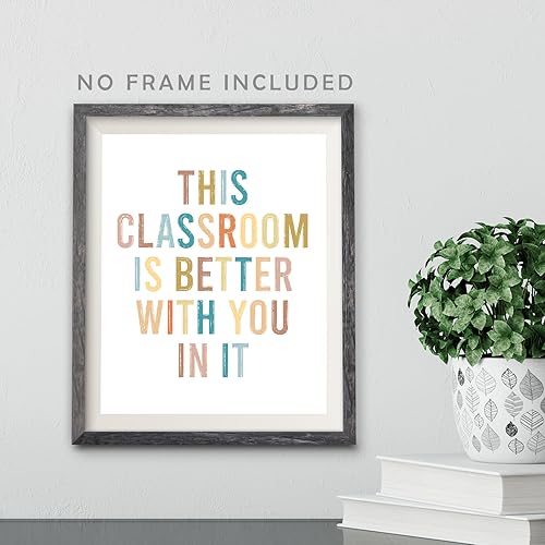 Miniatura 4 de This Classroom Is Better With You In It, Boho Classroom Decor, 8X10 inch Classroom Decorations Poster, Back to School, School Wall Art, Positive