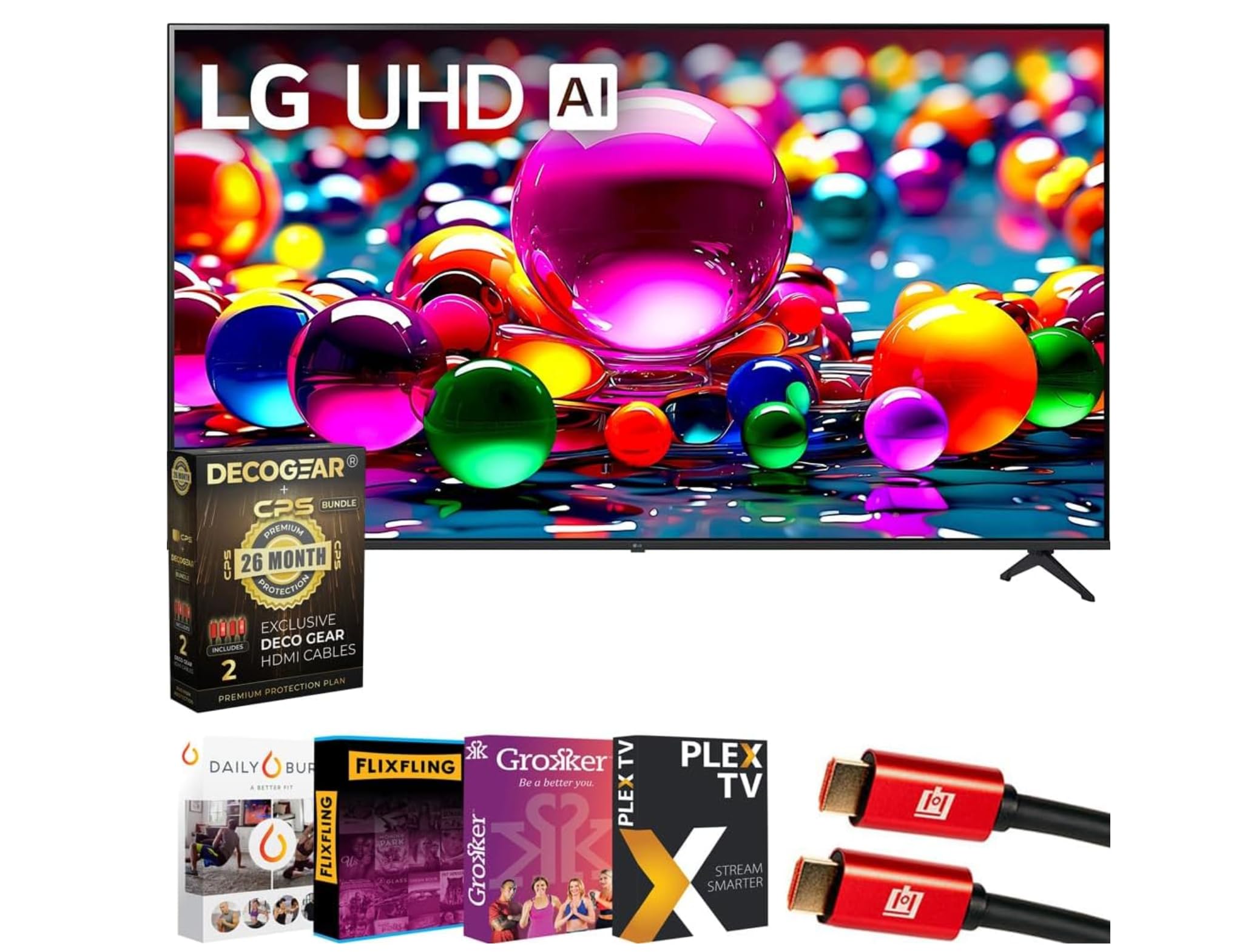 Photo 1 of 50 Inch Class LG UHD AI UA75 4K Smart TV 2025 SALVAGE FOR PARTS ONLY