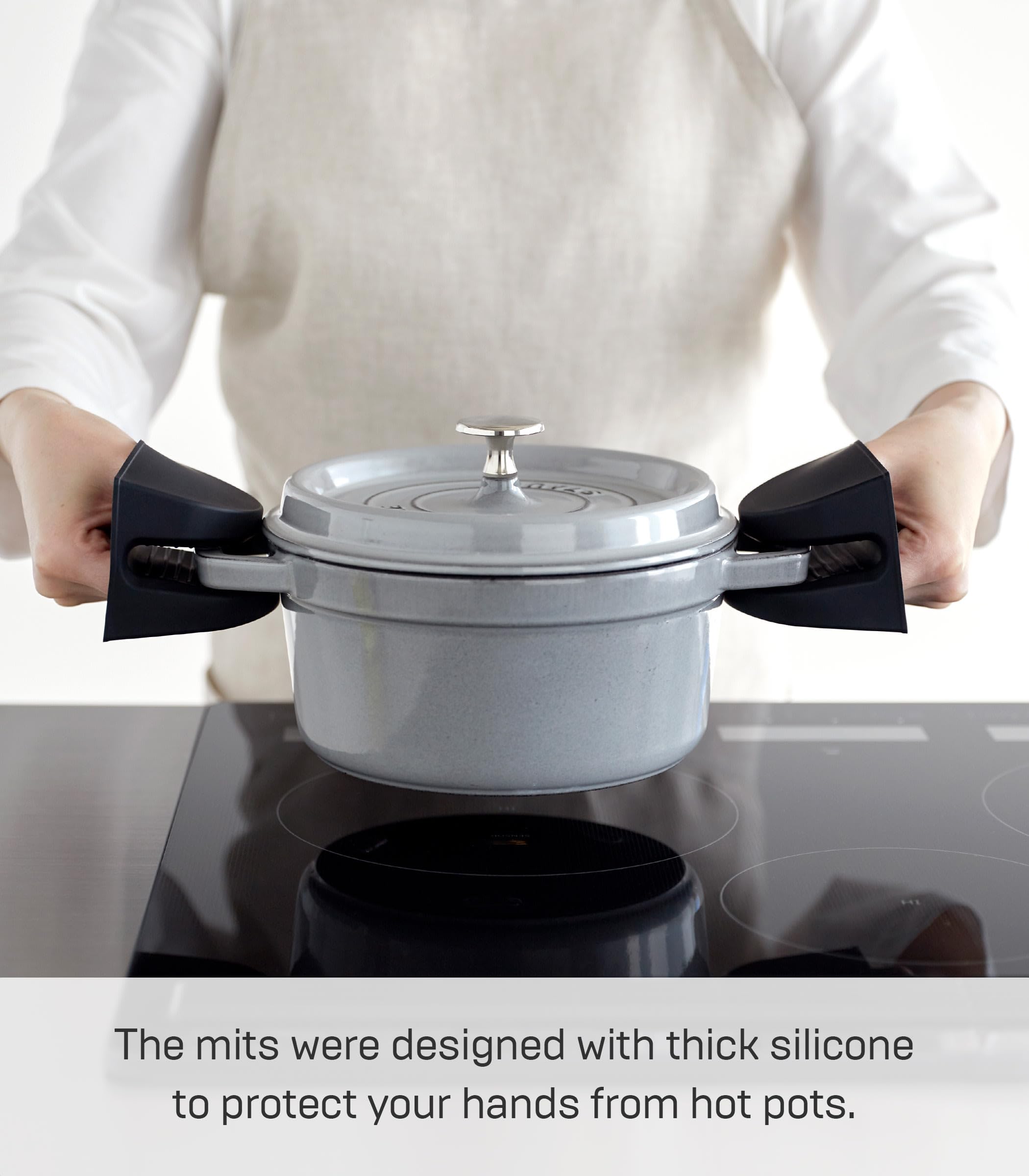 Yamazaki 1958 TOWER magnetyczne podkładki silikonowe (zestaw 2 szt.), czarne, silikonowe/magnetyczne, minimalistyczne, 9,2 x 7 x 7,2 cm
