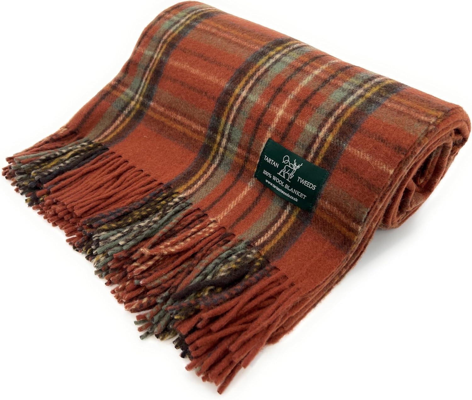 Tartan Tweeds Royal Stewart Antique Large Wool Tartan Blanket, Fade Resistant, Bed, Cosy Sofa Throw (Royal Stewart Antique)
