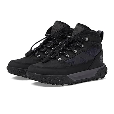 Timberland Kids GreenStride Motion 6 Mid Fabric/Leather Waterproof (Little Kid) Boys Shoes Black Nubuck