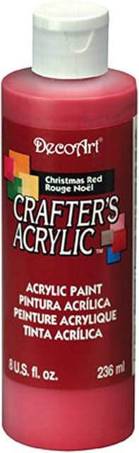 Deco Art Crafters Acrylics Paint, Xmas Red, 236 ml (Pack of 1)