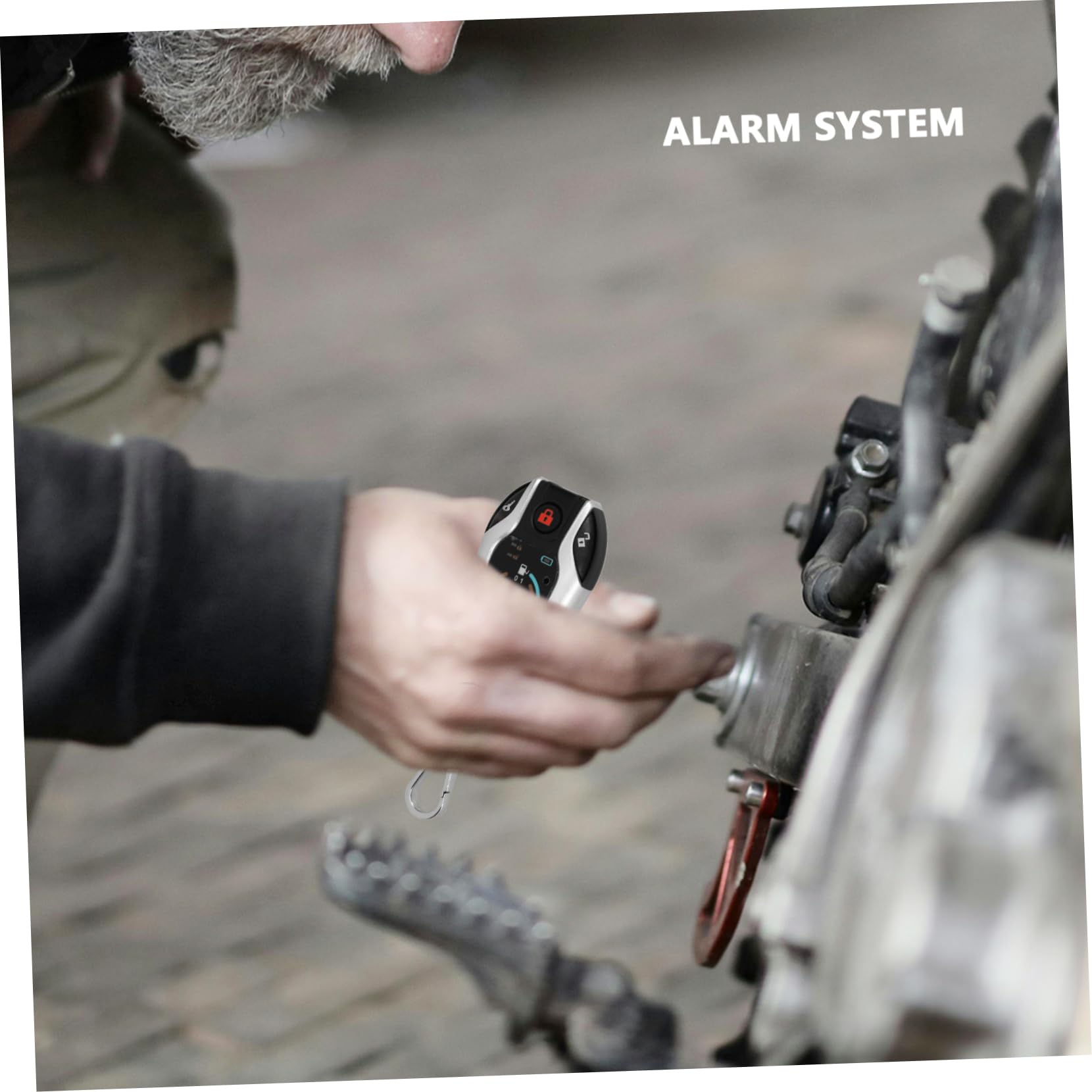 Sistema de Alarma Arranque Remoto para Motocicleta Auto Bloqueo y Desbloqueo Plástico Resistente Intemperie
