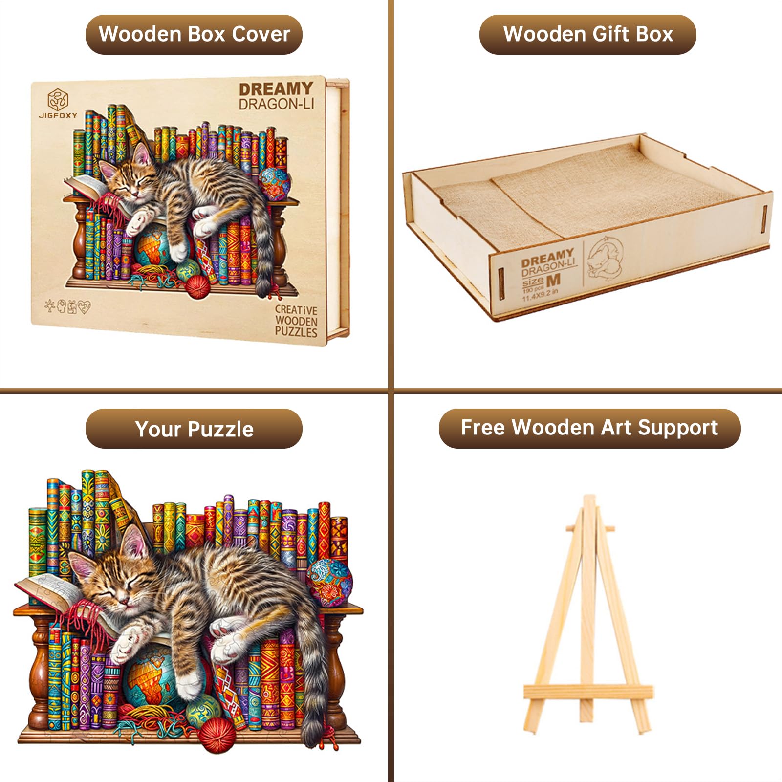 Moxy Houten puzzel Tijger 130 stukjes 30x22cm - €8,95 Moxy Houten puzzel Tijger 130 stukjes 30x22cm - €8,95