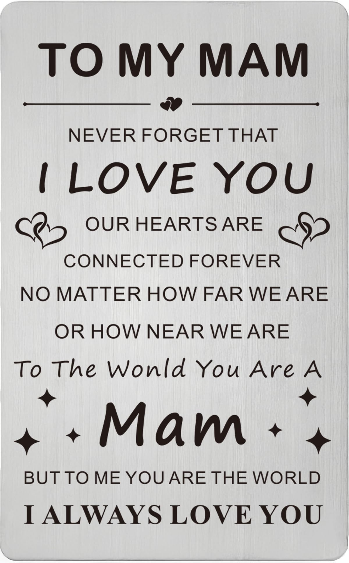 ToVii Mother's Day Card for Mam- Gifts for Mam Birthday Card from Daughter Son - Thank You Mam Wedding Easter Gift