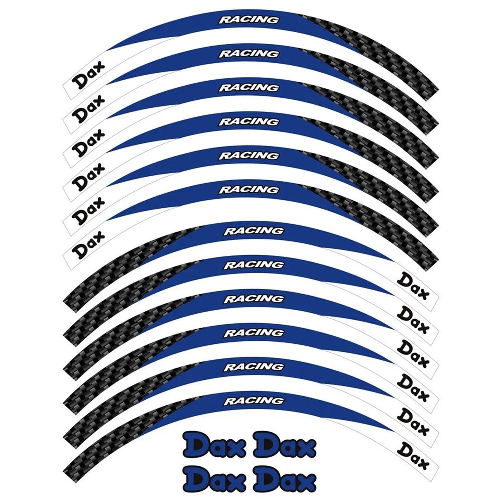 Motorcycle Wheel Rim Stripes Sticker Reflective for DAX 125 ST125 ST-125 Stickers Decal(Color8)