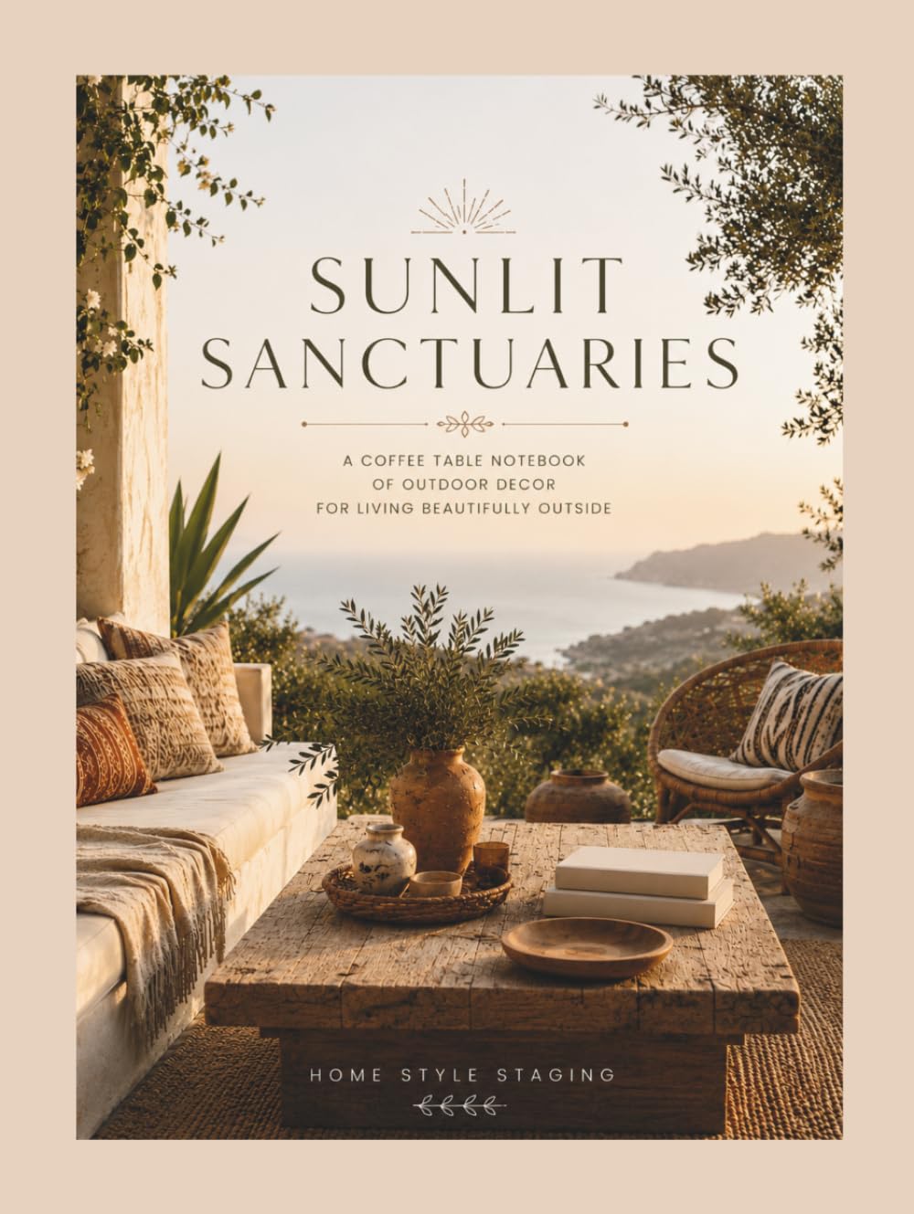 Carnet de notes Sunlit Sanctuaries style faux livre decoration bureau et etagere