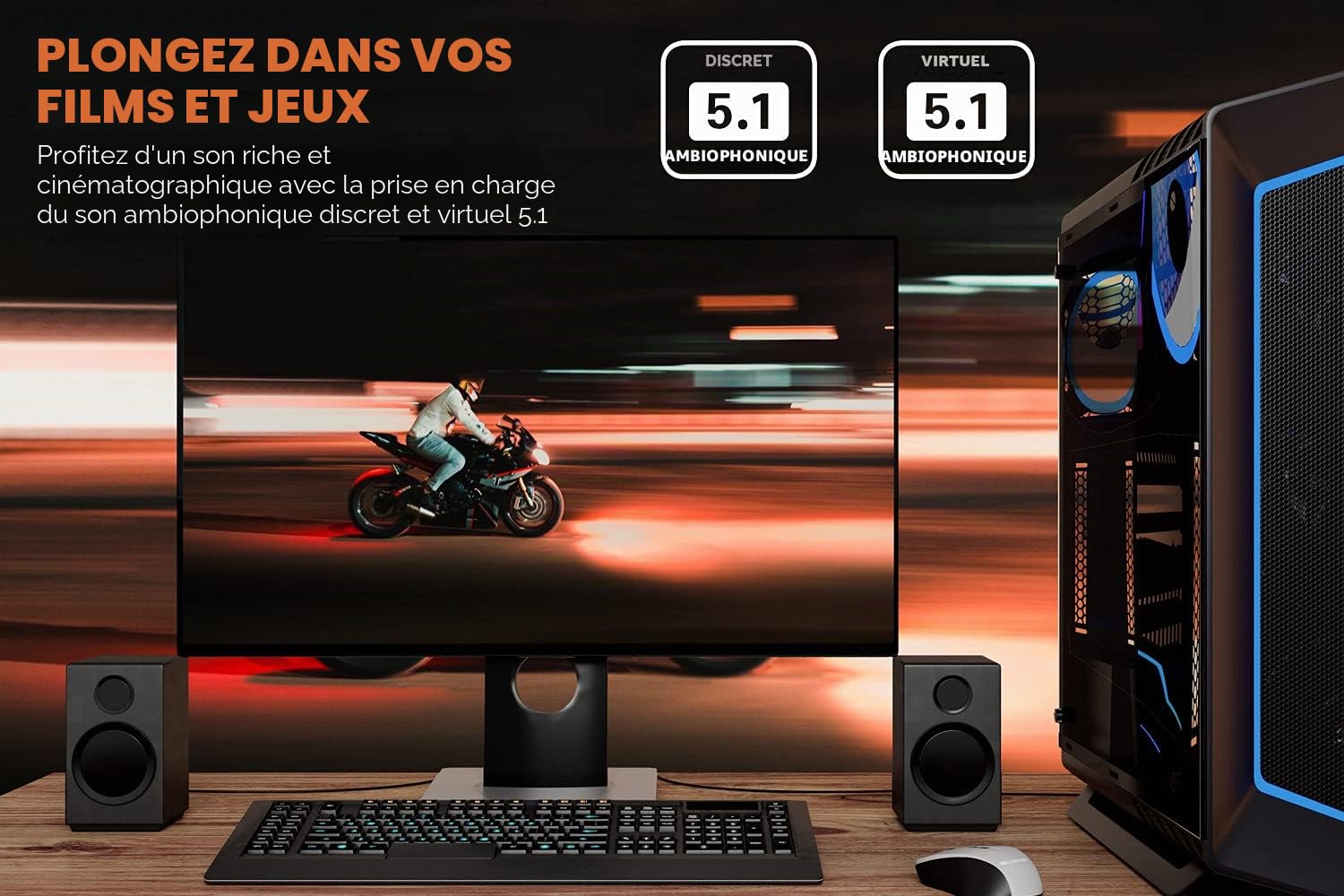 CREATIVE Sound Blaster Audigy FX V2 Carte Son Interne PCI à Haute résolution avec 5.1 Virtual Surround Discret, Scout Mode, SmartComms Kit pour PC