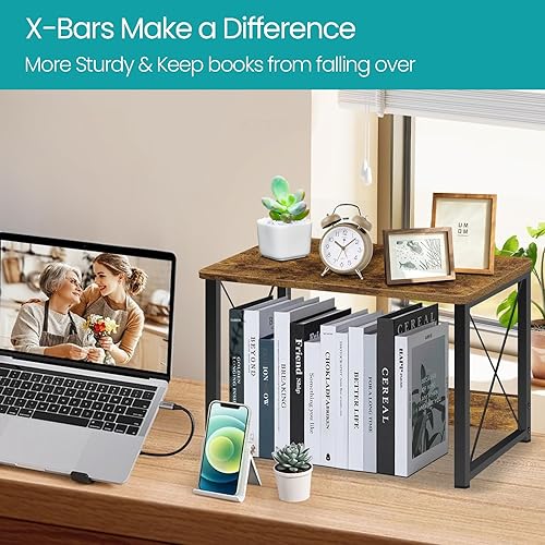 Miniatura 3 de ELITEROO Soporte de impresora de escritorio con almacenamiento, estante soporte de impresora, organizador de escritorio para el hogar y la oficina,